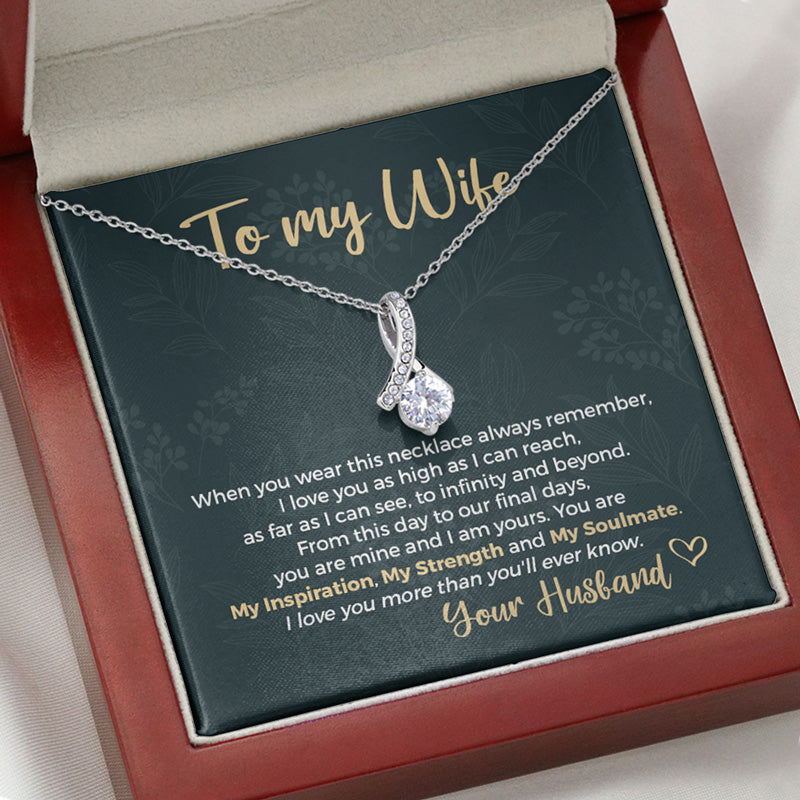 I Love You To Infinity And Beyond, Personalized Message Card Jewelry, Valentine's Day Gift For Her