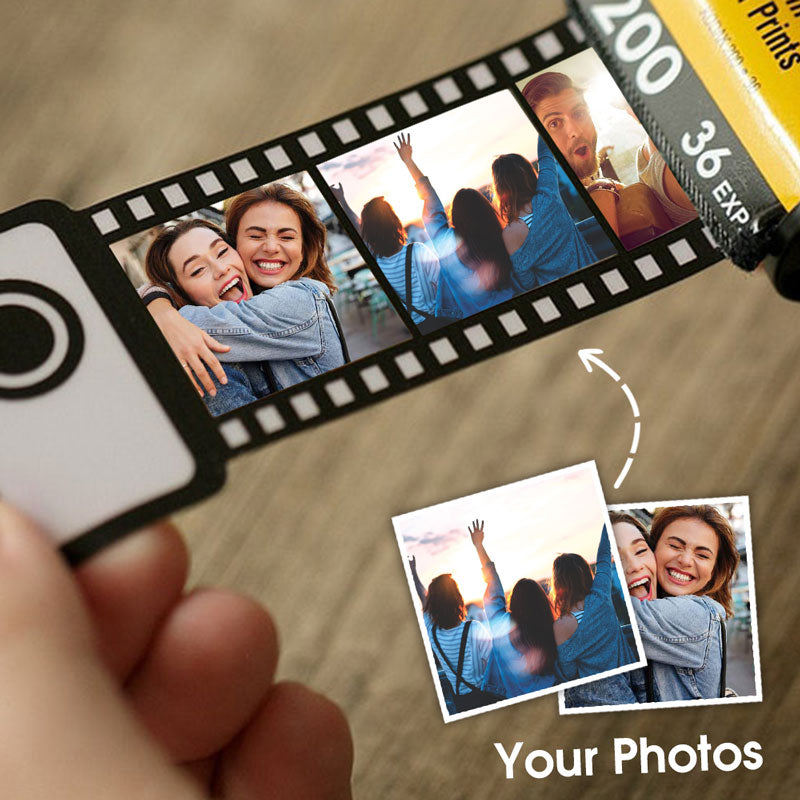 Photo Film Roll Keychain, Personalized Keychain, Anniversary Gifts, Custom Photo