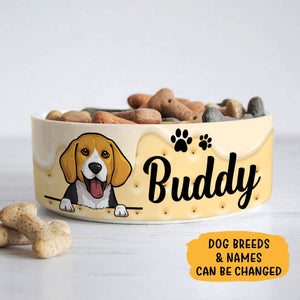 Personalized Custom Dog Bowls, Biscuit, Gift for Dog Lovers