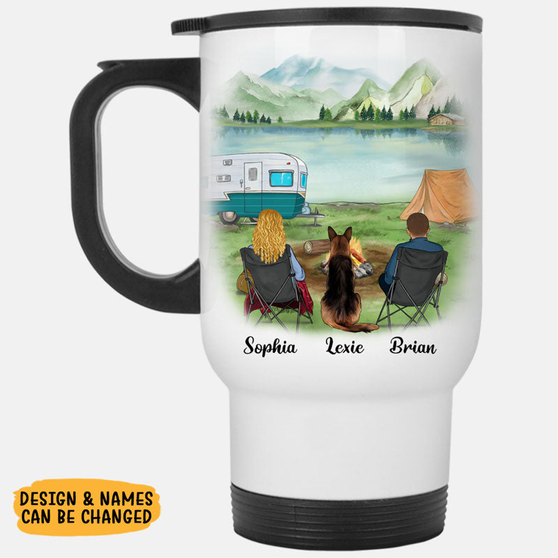 Camping Partner For Life With Dog, Camping Mug, Personalized Travel Mug, Gift For Dog Lovers