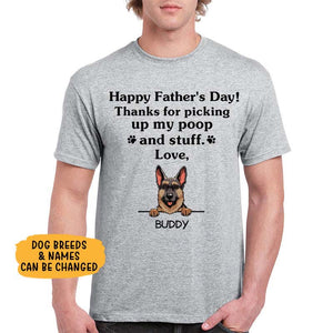 Happy Father's Day, Thank For Picking Up Our Poop , Custom Shirt For Dog Lovers, Personalized Gifts