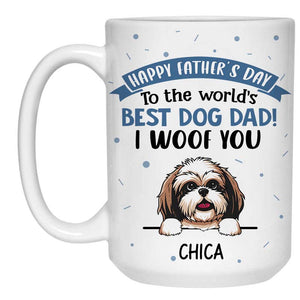 Happy Father's Day, Custom Coffee Mug, Funny Personalized Mug, Custom Gift for Dog Lovers