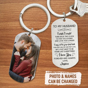 Turn Back The Clock, Personalized Keychain, Anniversary Gifts For Him, Custom Photo