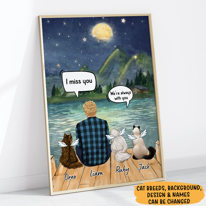 Still Talk About You I Miss You Conversation, Memorial Gifts For Cat Lovers, Personalized Poster