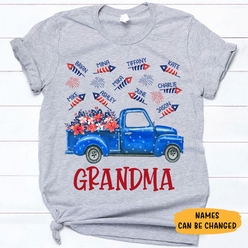 Custom Title July 4th Truck, Personalized Shirt, Patriotic Shirt