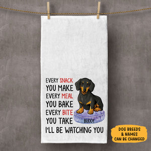 Every Snack You Make, Personalized Towels, Custom Gifts for Dog Lovers