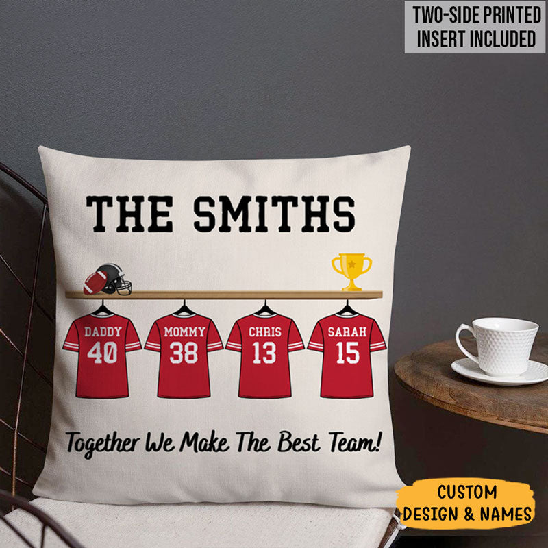 Personalized Dad's Dream Team, Custom Family Gift, Custom Pillow