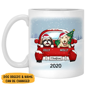 Unique Personalized Christmas Mug, Custom Gift for Dog Lovers