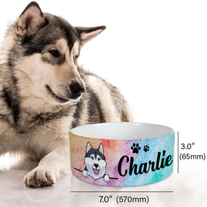 Personalized Custom Dog Bowls, Colorful, Gift for Dog Lovers