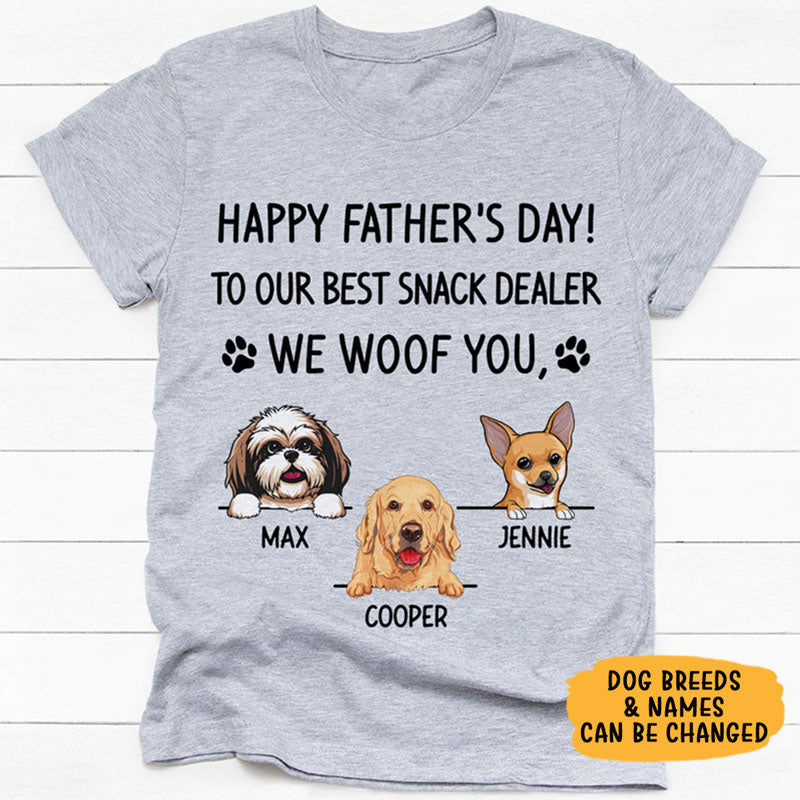 Snack Dealer, Personalized T Shirt, Custom Shirt For Dog Lovers, Personalized Gifts