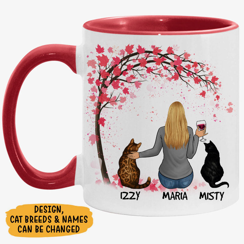 Happy Mother's Day Best Cat Mum, Personalized Accent Mug, Custom Gifts For Cat Lovers