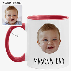 Baby Face Mug, Personalized Accent Mug, Gift For Parents, Custom Photo