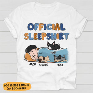 Lazy Dog Offical Sleepshirt, Personalized Shirt, Custom Gifts For Dog Lovers