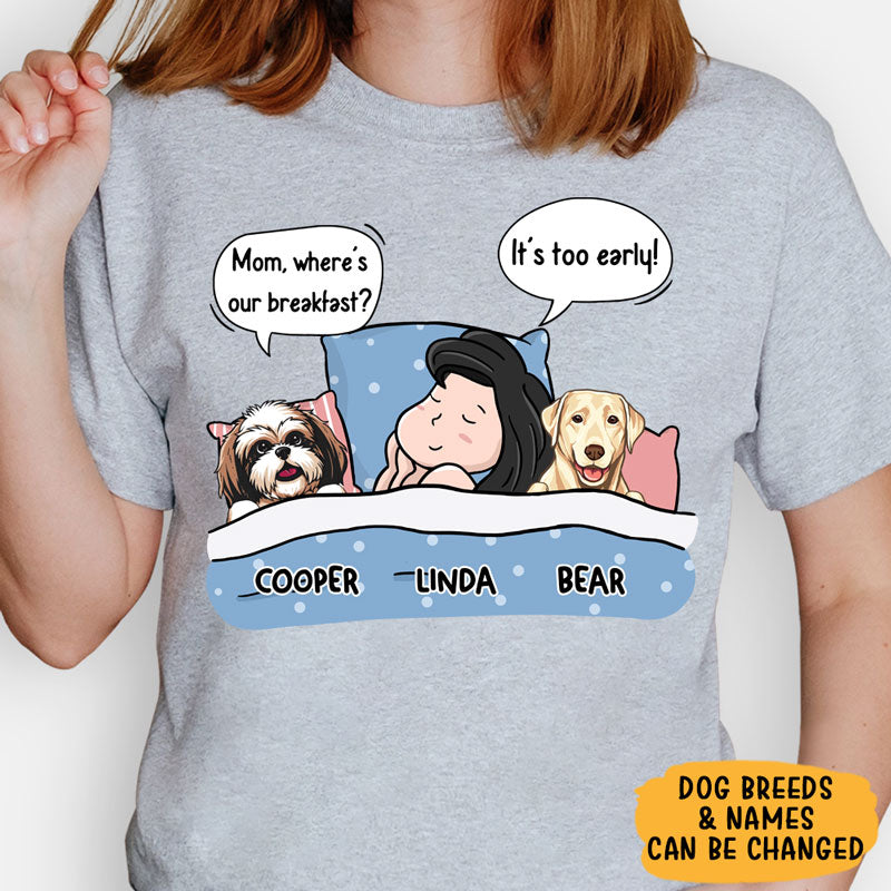 Wake Up And Feed Me Conversation, Personalized Shirt, Custom Gifts For Dog Lovers