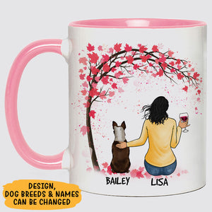 Happy Mother's Day To Dog Mum, Personalized Accent Mugs For Dog Lovers, Mother's Day Gifts