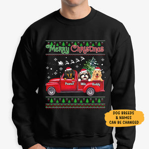 Merry Christmas, Personalized Custom Sweaters, T shirts, Christmas Gifts for Dog Lovers