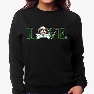 Love, Personalized Custom Sweaters, T shirts, Gifts for Dog Lovers