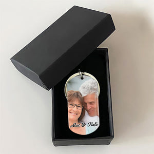 I'm A Wife To A Husband With Wings, Personalized Keychain, Memorial Gifts, Custom Photo