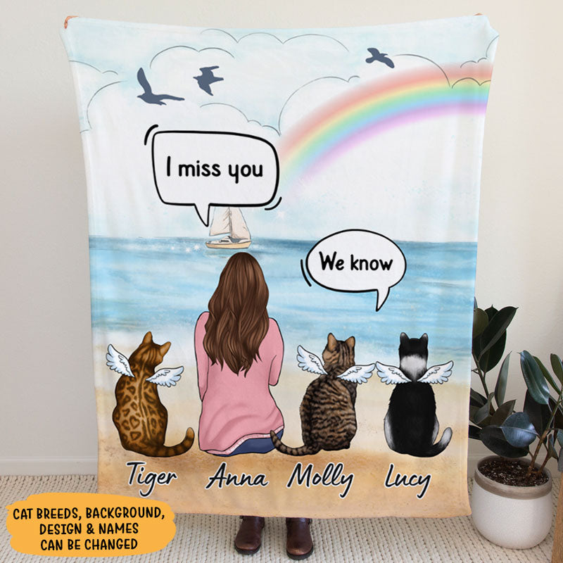 I Still Talk About You I Miss You, Memorial Gifts For Cat Lovers, Personalized Blanket