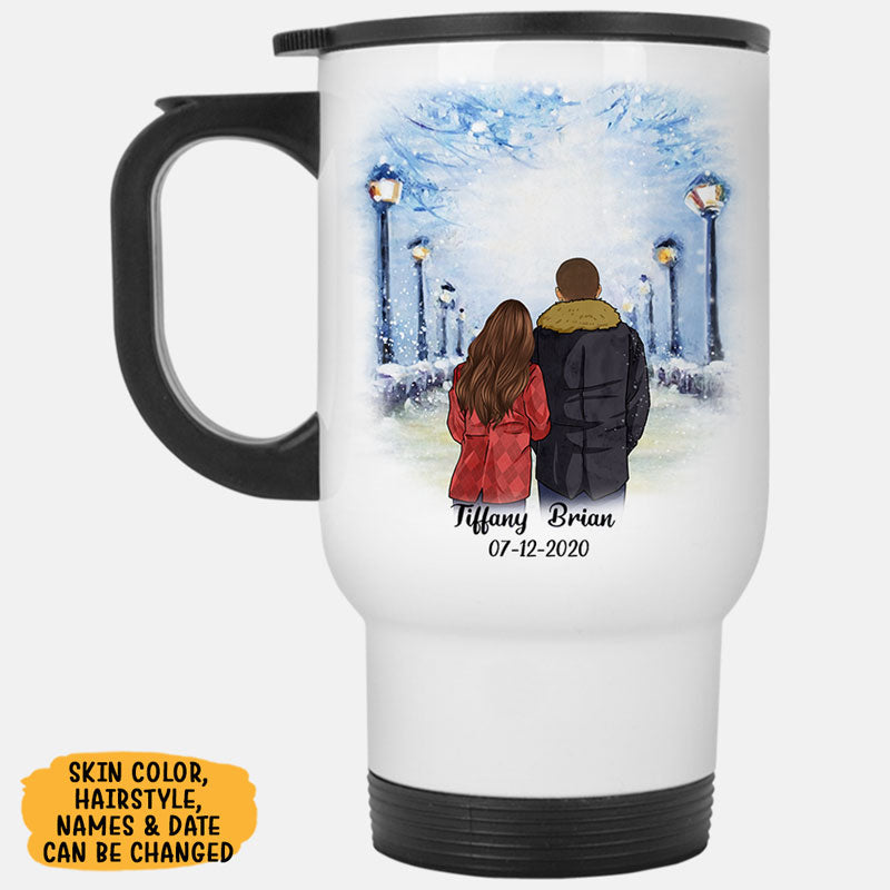 I Promise To Encourage You, Winter Street, Personalized Travel Mug, Anniversary Gifts