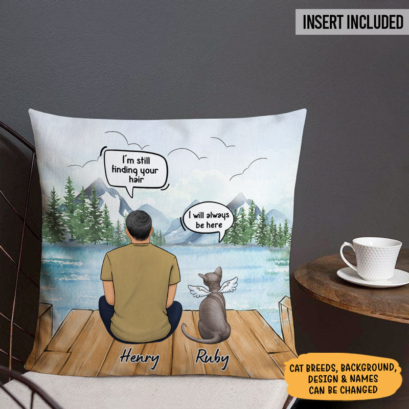 I Still Talk About You I Miss You, Personalized Memorial Pillows, Custom Gift for Cat Lovers