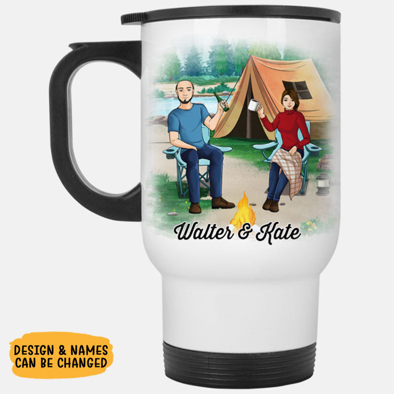 Making Campsite Memories, Personalized Camping Travel Mug, Gift For Camping Couple