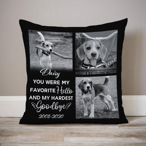 No Longer By My Side But Forever In My Heart, Personalized Pillows, Custom Gift for Dog Lovers