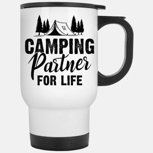 Camping Partner For Life With Dog, Camping Mug, Personalized Travel Mug, Gift For Dog Lovers