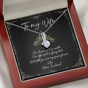 You Are My Queen Forever, Personalized Luxury Necklace, Message Card Jewelry, Gifts For Her