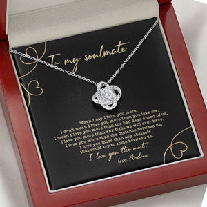 When I Say I Love You More, Personalized Luxury Necklace, Message Card Jewelry, Gifts For Her