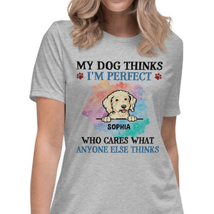 Who cares what anyone else thinks, Funny Custom T Shirt, Personalized Gifts for Dog Lovers