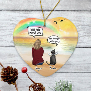 Still Talk About You Conversation, Personalized Heart Ornaments, Cat Memorial Gifts, Custom Gift for Cat Lovers