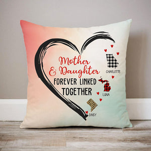 Forever Linked Together, Personalized State Colors Pillow, Custom Moving Gift