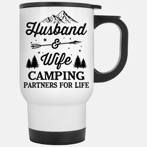 Camping Partners For Life, Personalized Camping Travel Mug, Gift For Camping Couple