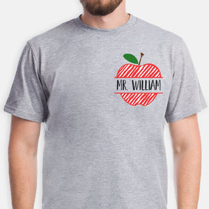 Custom Apple Name, Personalized Back To School Shirt, Teacher Gift