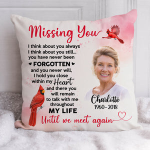 Until We Meet Again, Memorial Gift, Photo Custom, Personalized Pillow