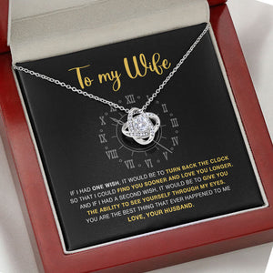 Turn Back The Clock, Personalized Luxury Necklace, Message Card Jewelry, Anniversary Gifts For Her