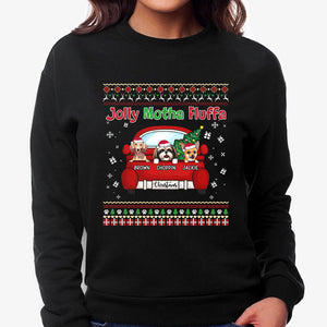 Jolly Motha Fluffa, Personalized Custom Sweaters, T shirts, Christmas Gifts for Dog Lovers