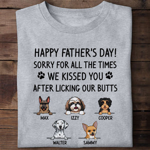 Sorry for all the times I kissed you, Personalized T Shirt, Custom Shirt For Dog Lovers, Personalized Gifts