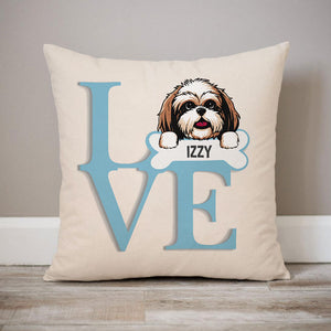 Love, Personalized Pillows, Custom Gift for Dog Lovers