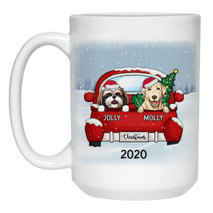 Unique Personalized Christmas Mug, Custom Gift for Dog Lovers