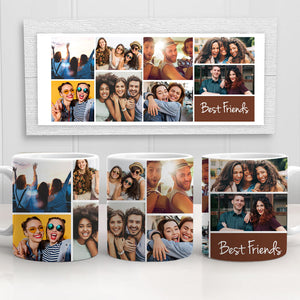 Photo Gallery Mug, Personalized Ceramic Mug, Gift For Family, Custom Photo