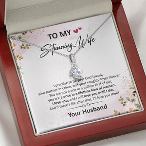 Once In A Lifetime Kind Of Woman, Personalized Luxury Necklace, Message Card Jewelry, Gift For Her