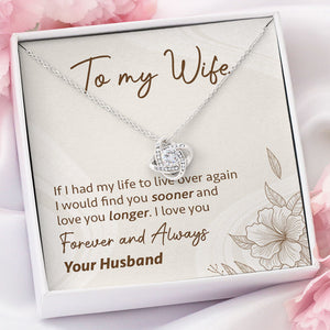 If I Had My Life To Live Over, Personalized Luxury Necklace, Message Card Jewelry, Gifts For Her