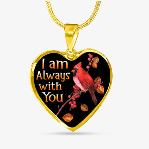 I Am Always With You, Luxury Picture Necklace, Unique Custom Engrave Heart Pendant