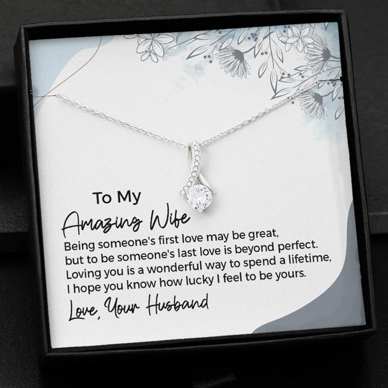 To Be Someone's Last Love, Personalized Luxury Necklace, Message Card Jewelry, Gifts For Her