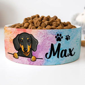 Personalized Custom Dog Bowls, Colorful, Gift for Dog Lovers