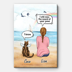 I Still Talk About You, Personalized Custom Canvas, Custom Gift for Cat Lovers, Memorial Gift