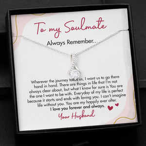 Wherever The Journey Takes Us, Personalized Luxury Necklace, Message Card Jewelry, Gifts For Her