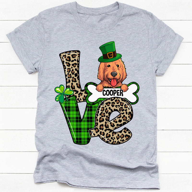 Love Patrick Dog, Personalized Shirt, Gift For Dog Lovers, St. Patrick's Day Gifts